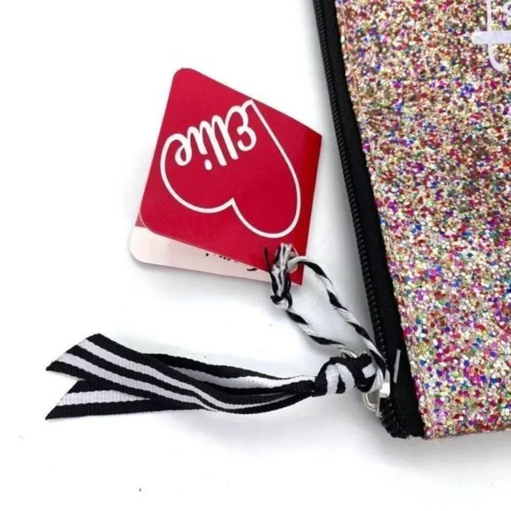 Onxy Glitter Cosmetic Bag New